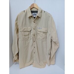 Hook & Tackle Technical Fishing Gear 50 UV‎ UPF 100% Nylon Mens Large Shirt
